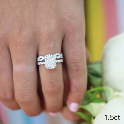 Marquise Cut Cluster Styled Lab Grown Diamond Engagement Ring