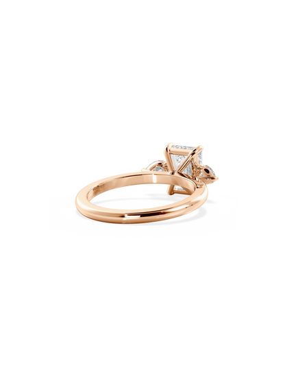 2 CT Round Three Stones Lab Grown Diamond Engagement Ring