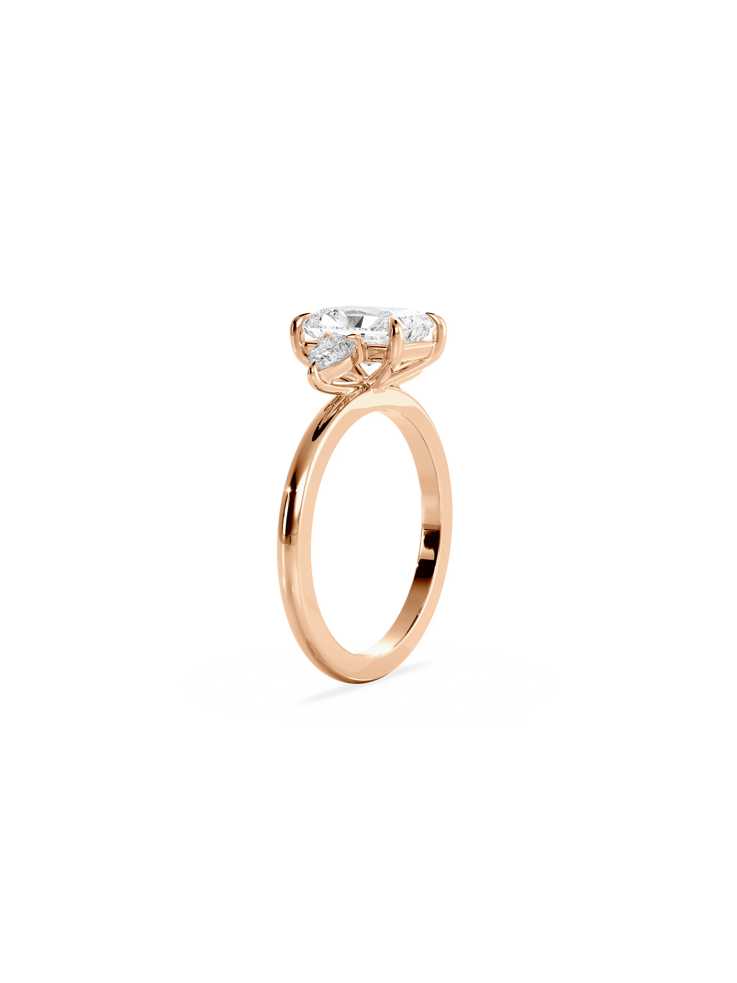 2 CT Round Three Stones Lab Grown Diamond Engagement Ring