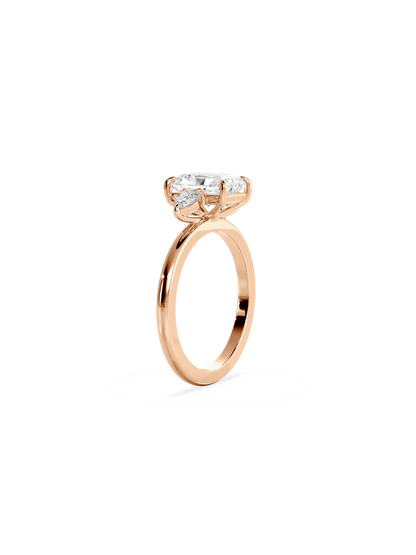 2 CT Round Three Stones Lab Grown Diamond Engagement Ring