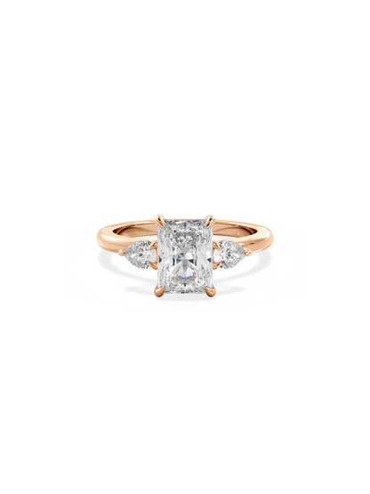 2 CT Round Three Stones Lab Grown Diamond Engagement Ring