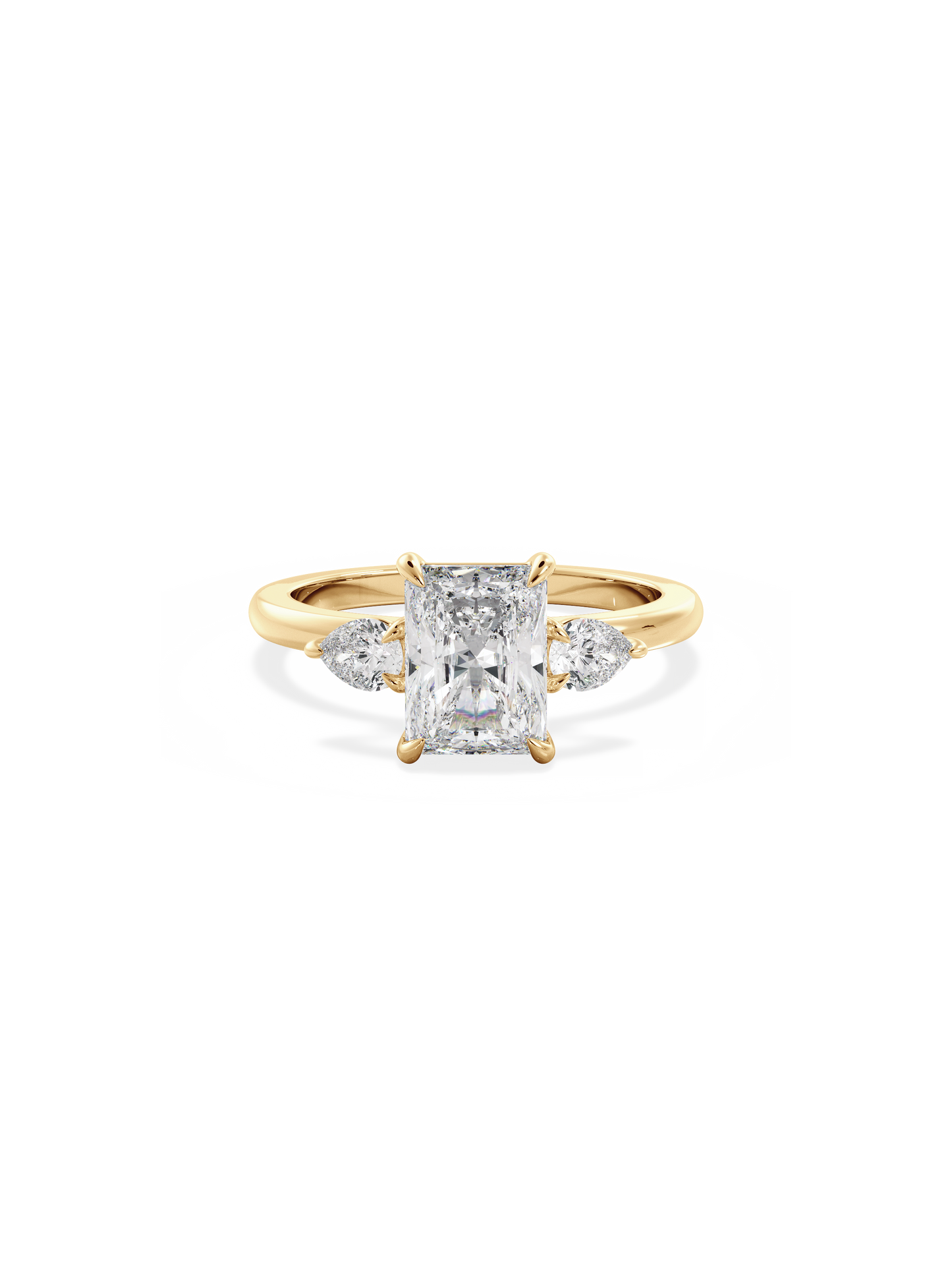 2 CT Round Three Stones Lab Grown Diamond Engagement Ring