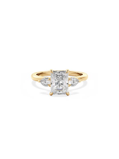 2 CT Round Three Stones Lab Grown Diamond Engagement Ring