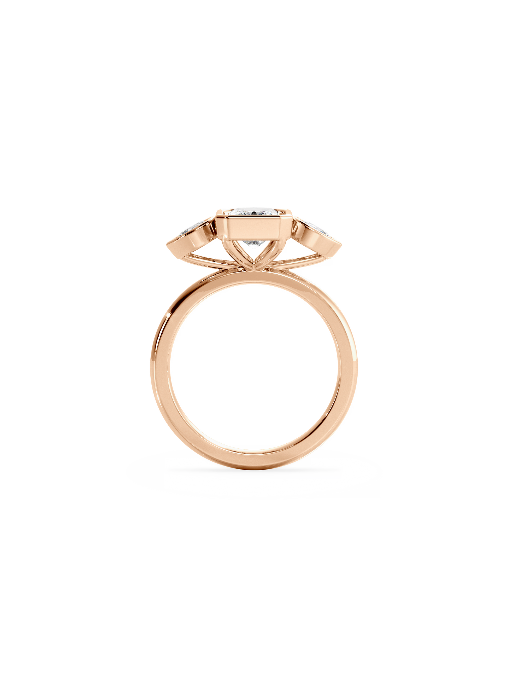 2 CT Round Three Stones Lab Grown Diamond Engagement Ring