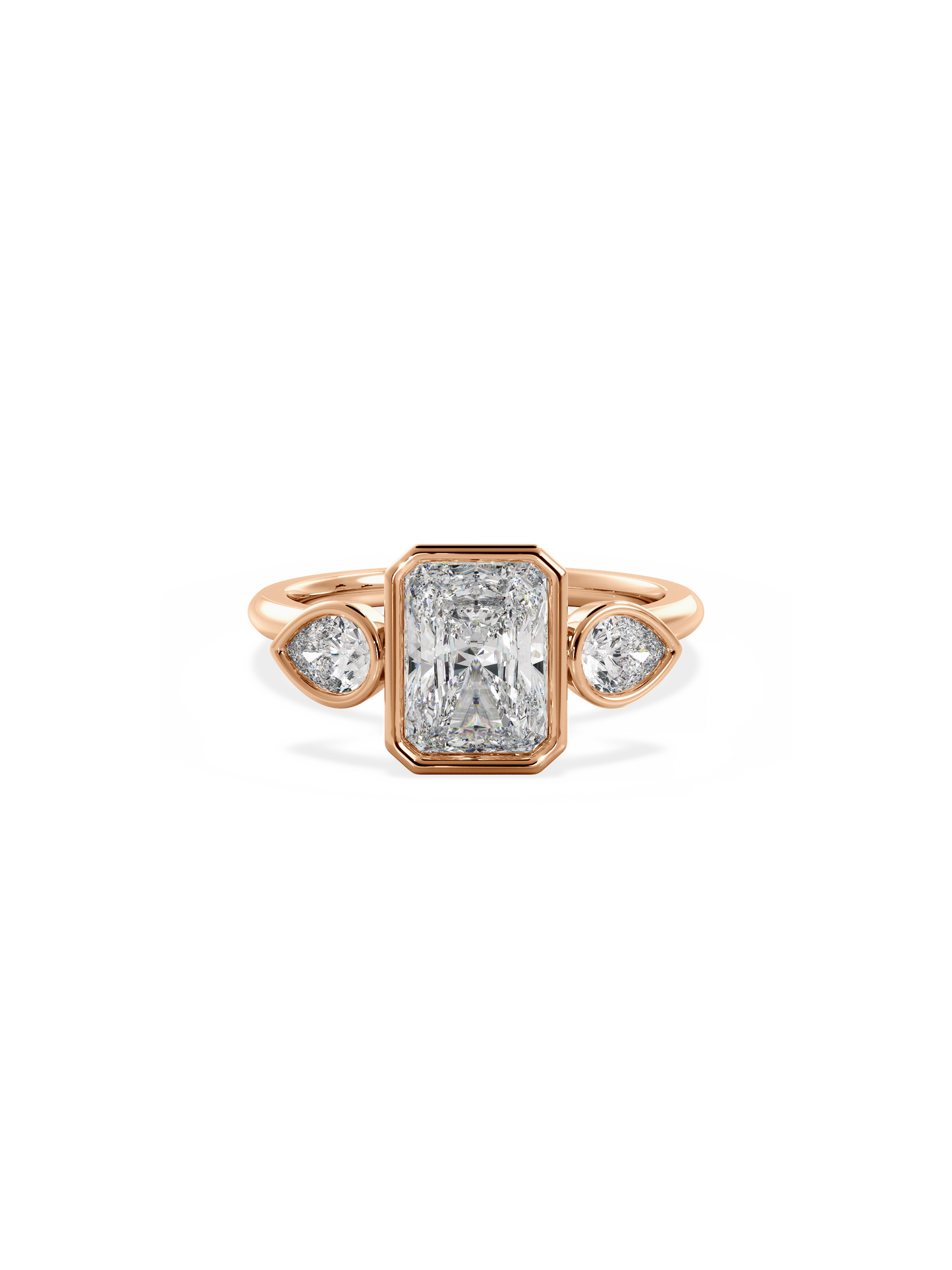 2 CT Round Three Stones Lab Grown Diamond Engagement Ring