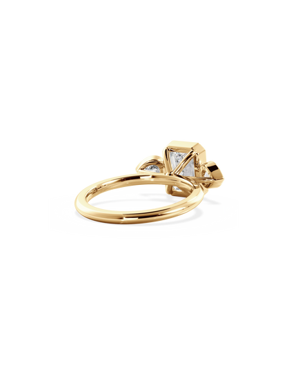 2 CT Round Three Stones Lab Grown Diamond Engagement Ring