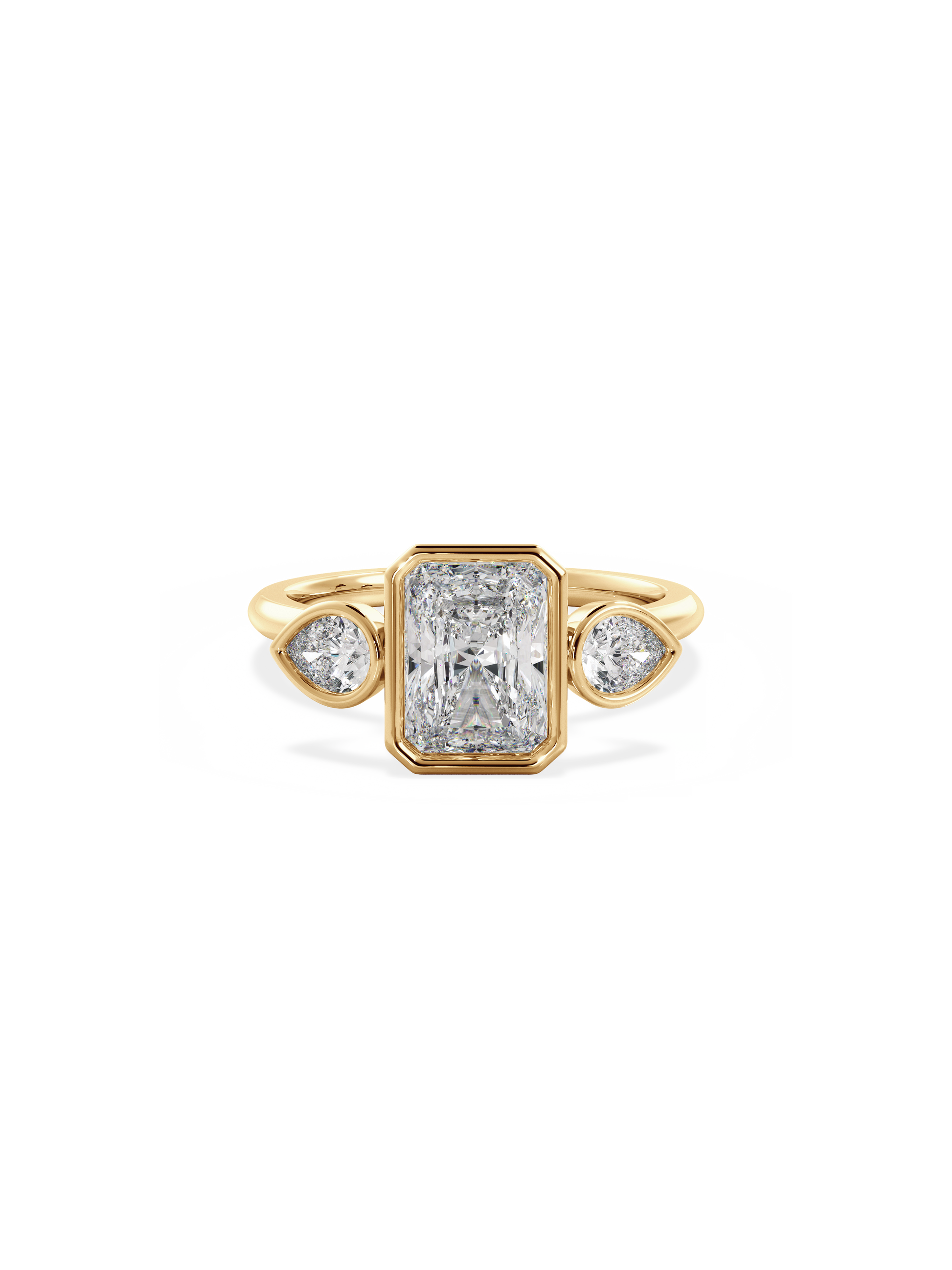 2 CT Round Three Stones Lab Grown Diamond Engagement Ring