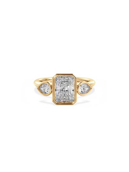 2 CT Round Three Stones Lab Grown Diamond Engagement Ring