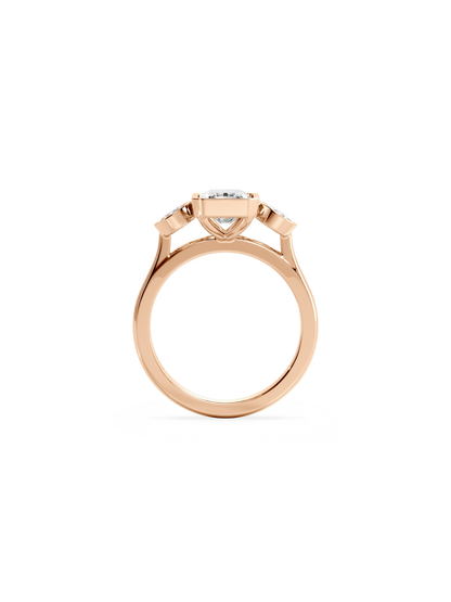 2 CT Round Three Stones Lab Grown Diamond Engagement Ring