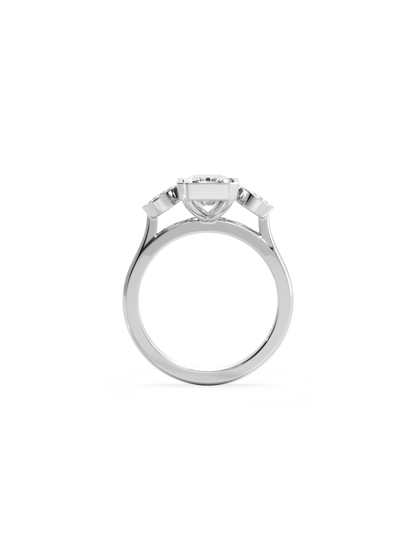 2 CT Round Three Stones Lab Grown Diamond Engagement Ring