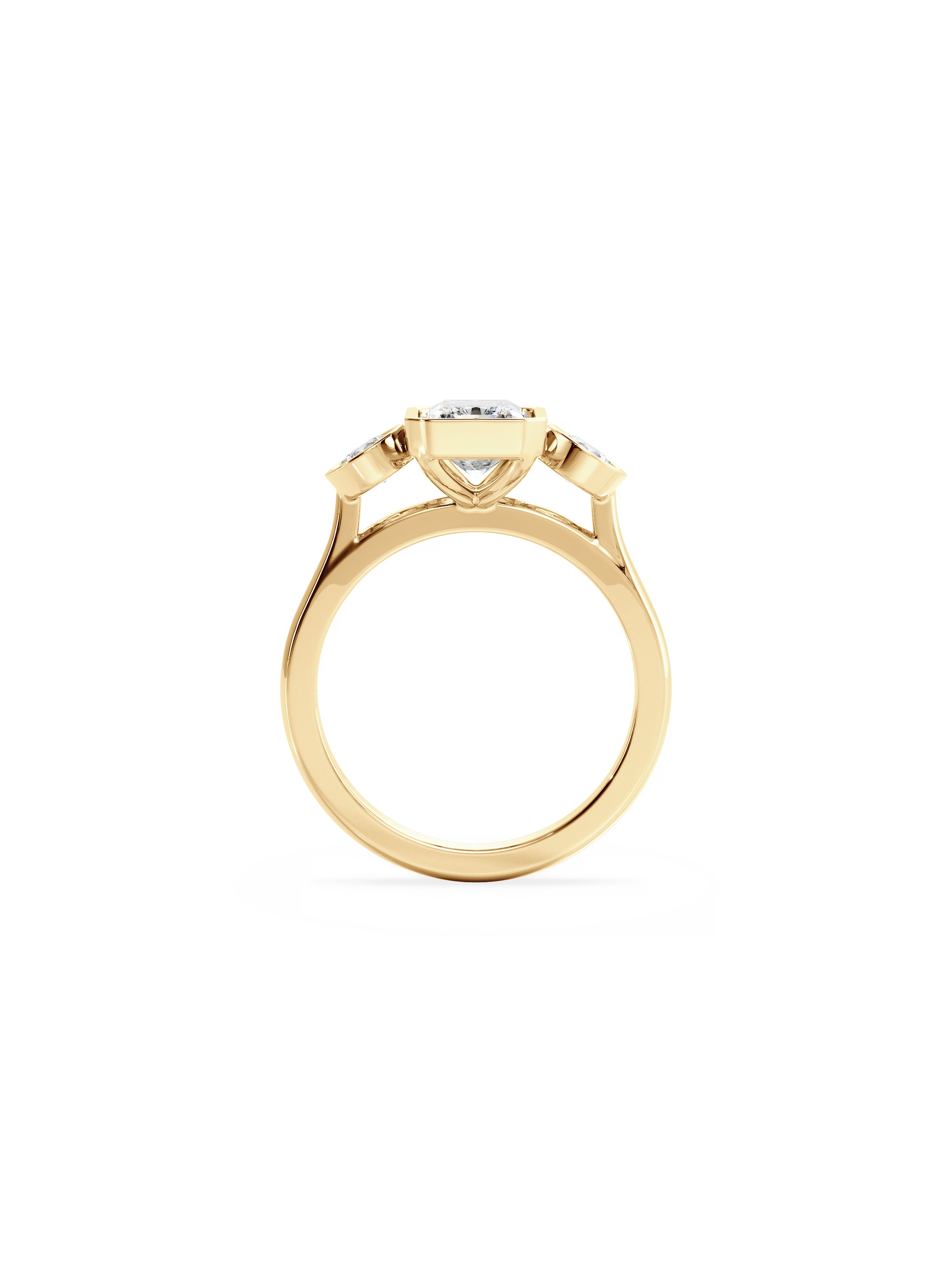 2 CT Round Three Stones Lab Grown Diamond Engagement Ring