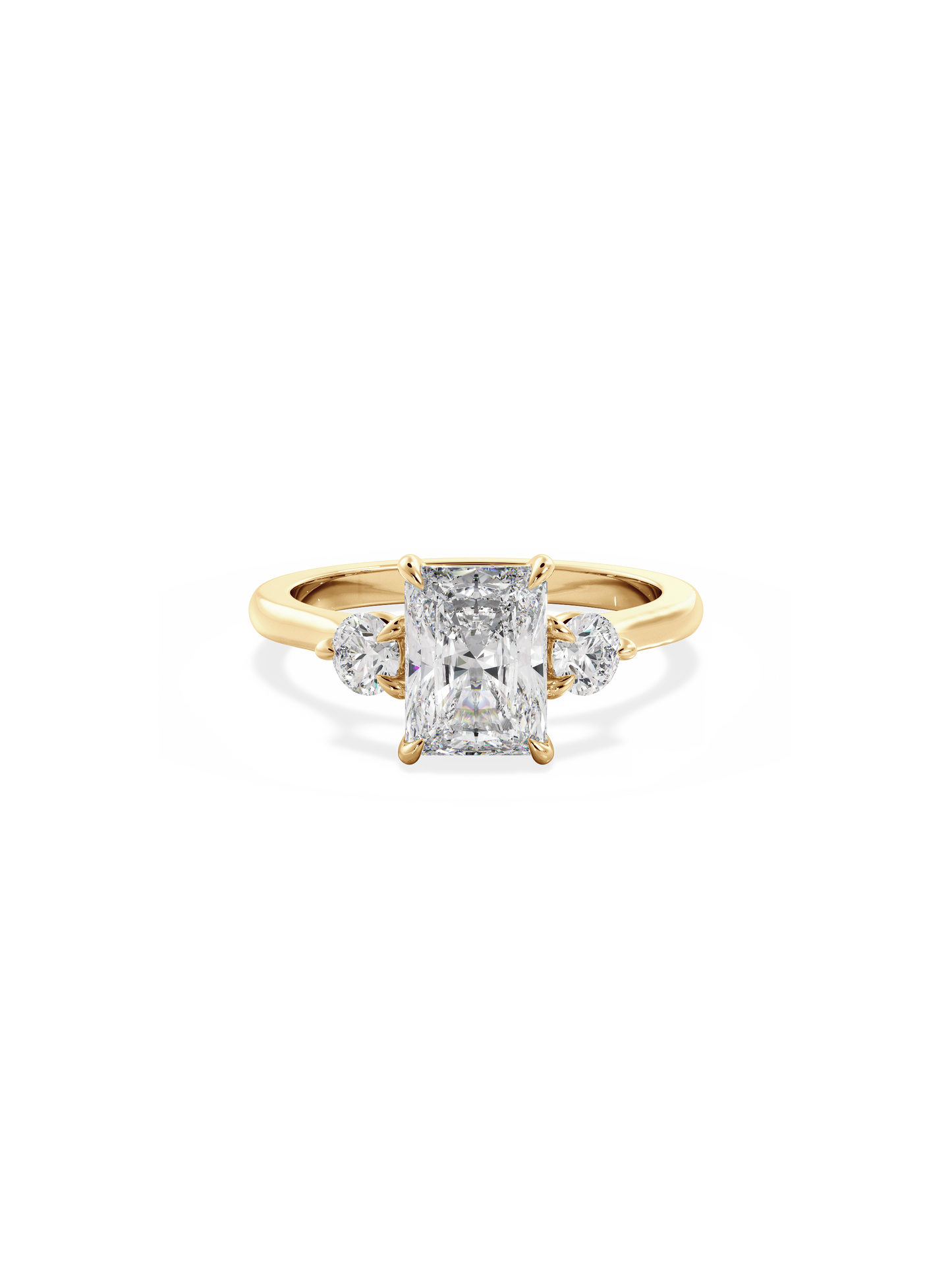 2 CT Round Three Stones Lab Grown Diamond Engagement Ring