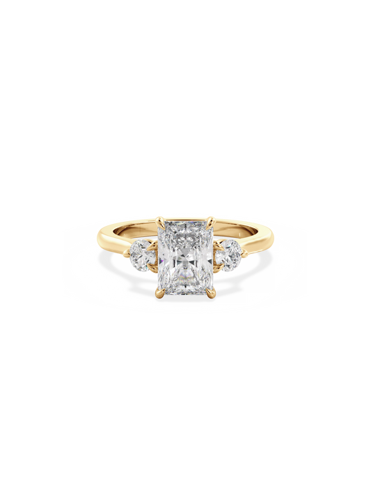 2 CT Round Three Stones Lab Grown Diamond Engagement Ring