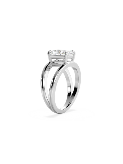 2 CT Round Three Stones Lab Grown Diamond Engagement Ring