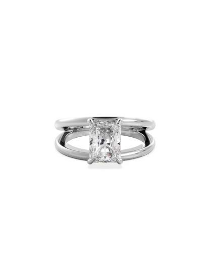2 CT Round Three Stones Lab Grown Diamond Engagement Ring