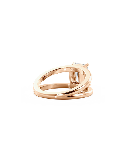 2 CT Round Three Stones Lab Grown Diamond Engagement Ring