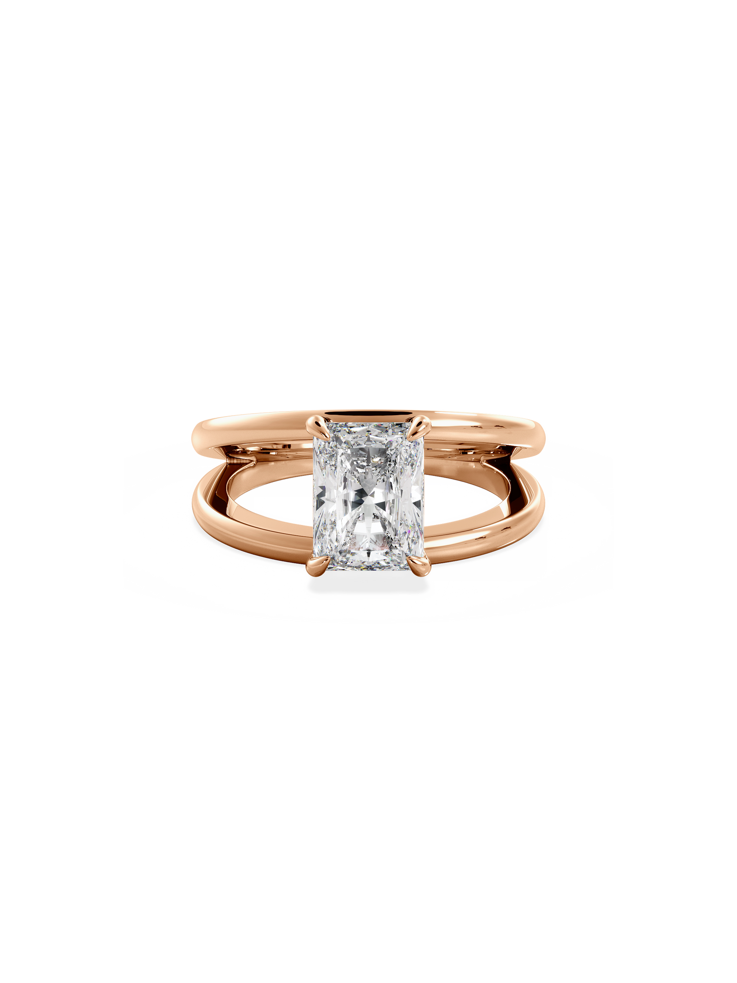 2 CT Round Three Stones Lab Grown Diamond Engagement Ring