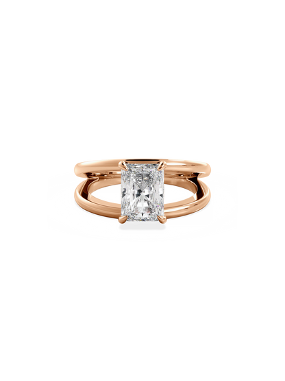 2 CT Round Three Stones Lab Grown Diamond Engagement Ring