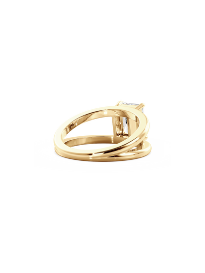2 CT Round Three Stones Lab Grown Diamond Engagement Ring