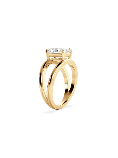 2 CT Round Three Stones Lab Grown Diamond Engagement Ring
