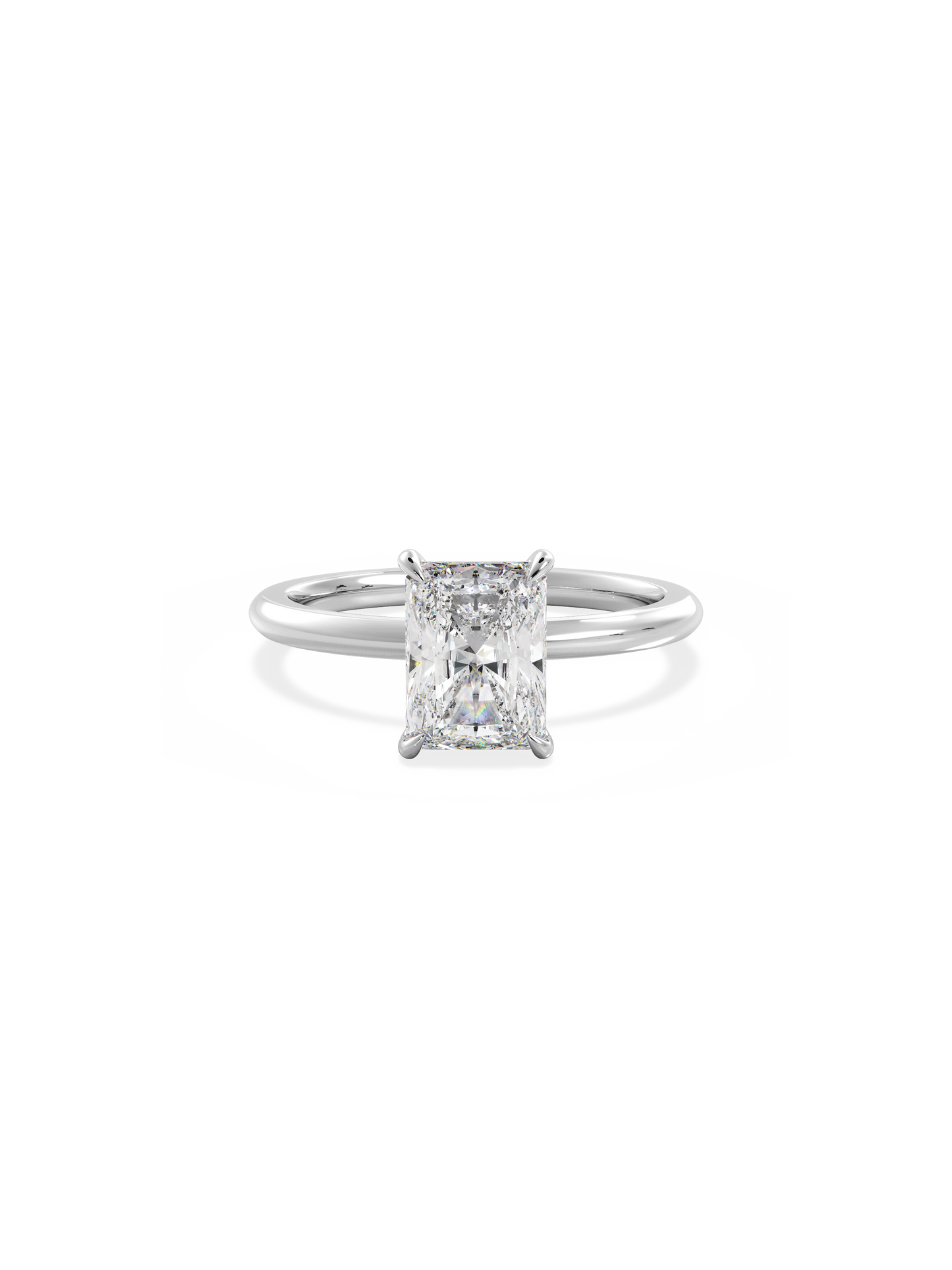 2 CT Round Three Stones Lab Grown Diamond Engagement Ring