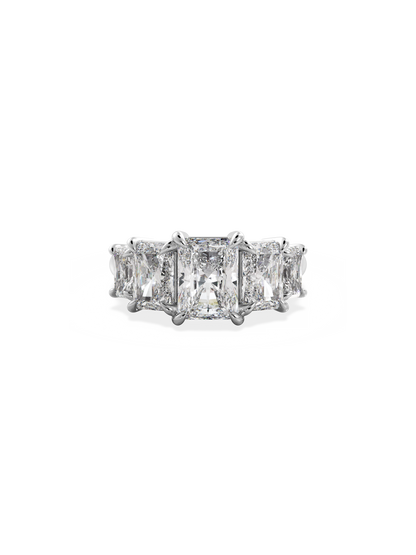 2 CT Round Three Stones Lab Grown Diamond Engagement Ring