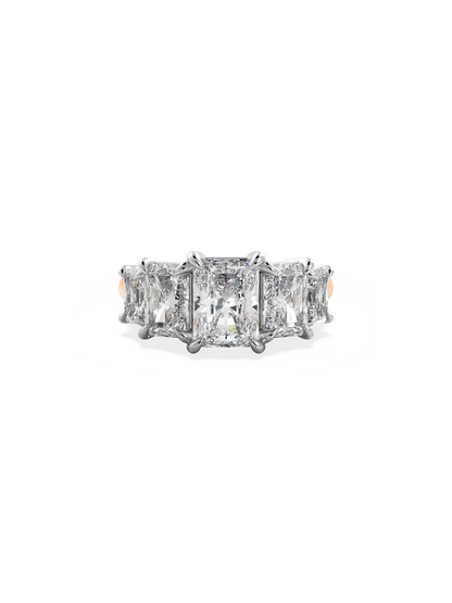 2 CT Round Three Stones Lab Grown Diamond Engagement Ring