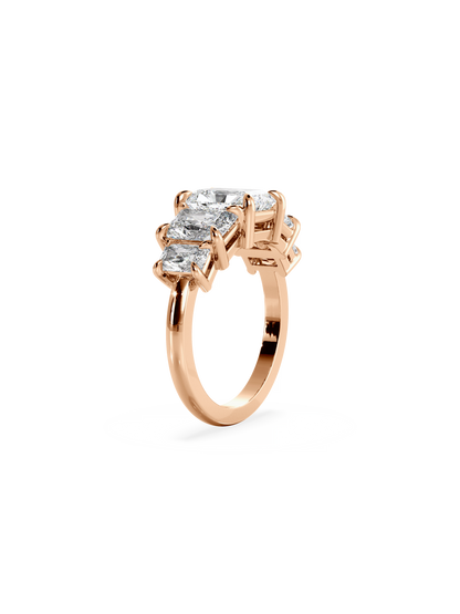 2 CT Round Three Stones Lab Grown Diamond Engagement Ring