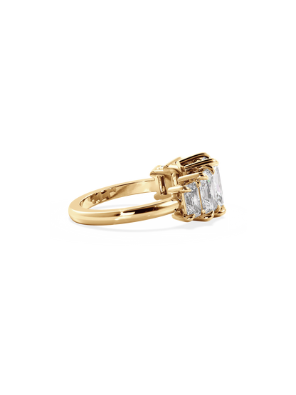 2 CT Round Three Stones Lab Grown Diamond Engagement Ring