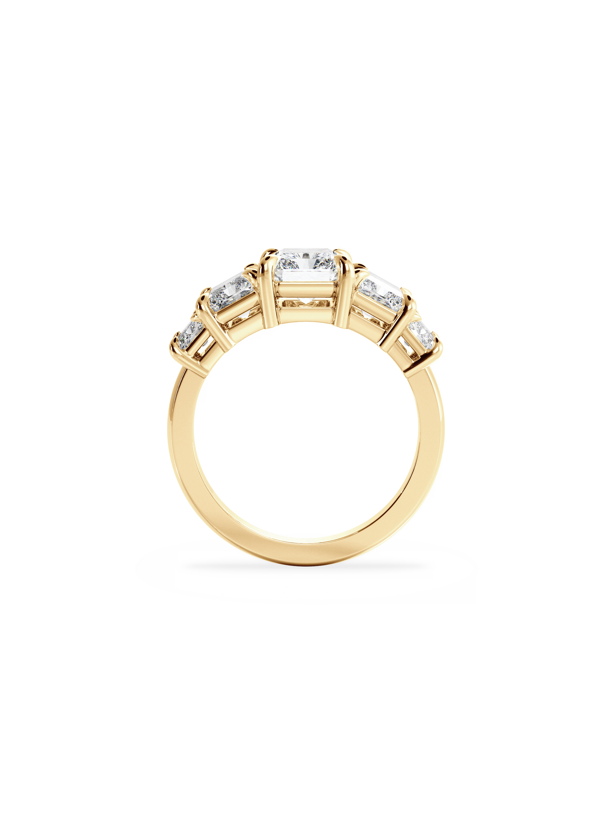 2 CT Round Three Stones Lab Grown Diamond Engagement Ring