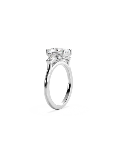2 CT Round Three Stones Lab Grown Diamond Engagement Ring