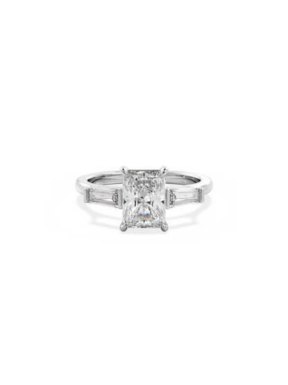 2 CT Round Three Stones Lab Grown Diamond Engagement Ring