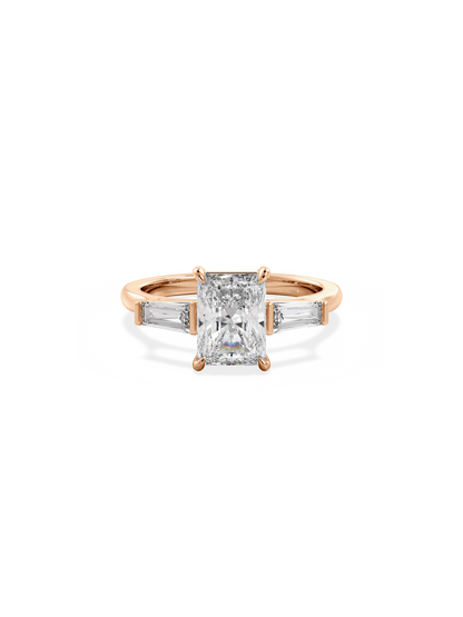 2 CT Round Three Stones Lab Grown Diamond Engagement Ring