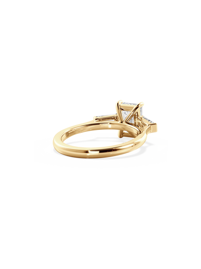 2 CT Round Three Stones Lab Grown Diamond Engagement Ring