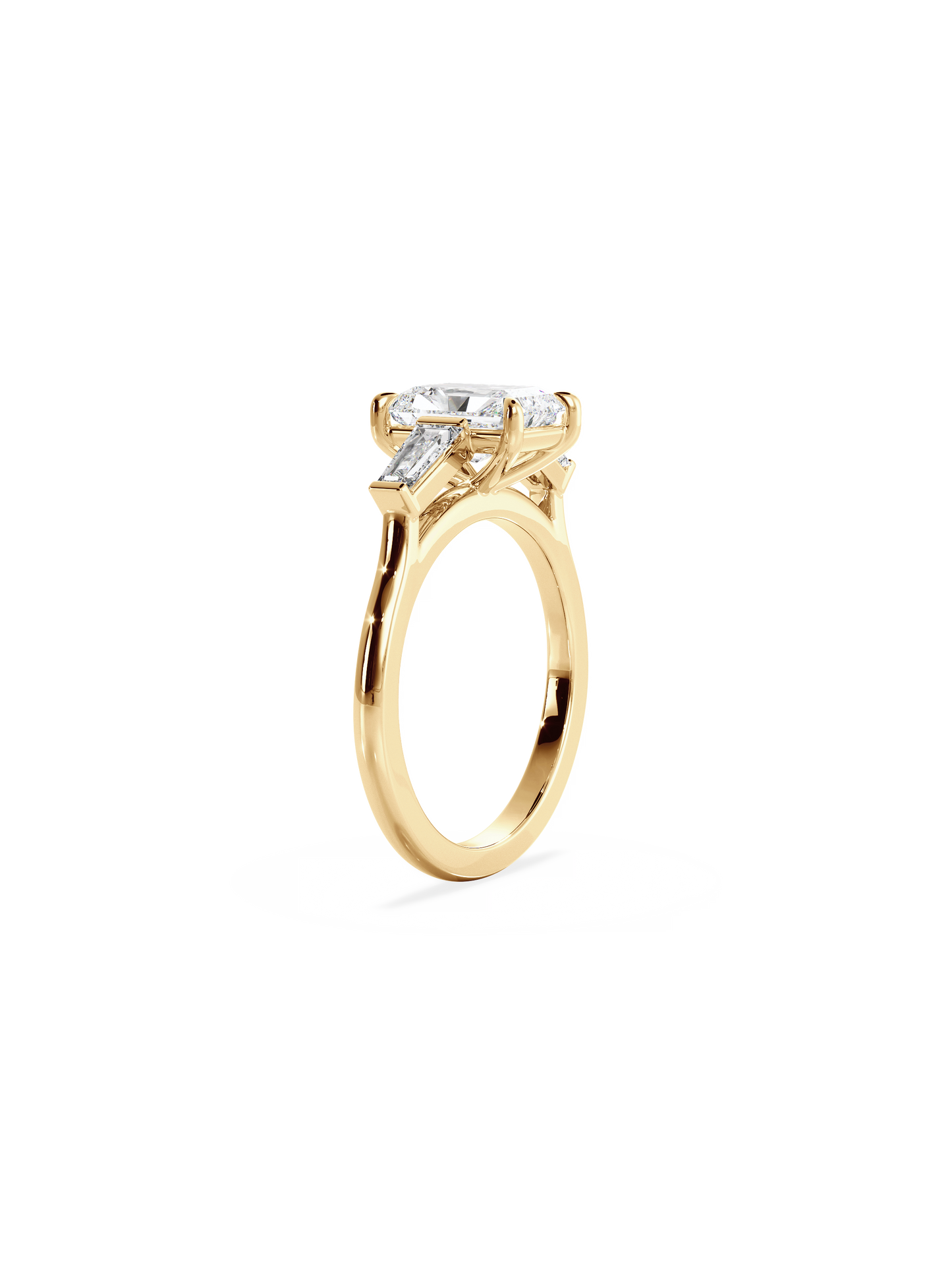 2 CT Round Three Stones Lab Grown Diamond Engagement Ring