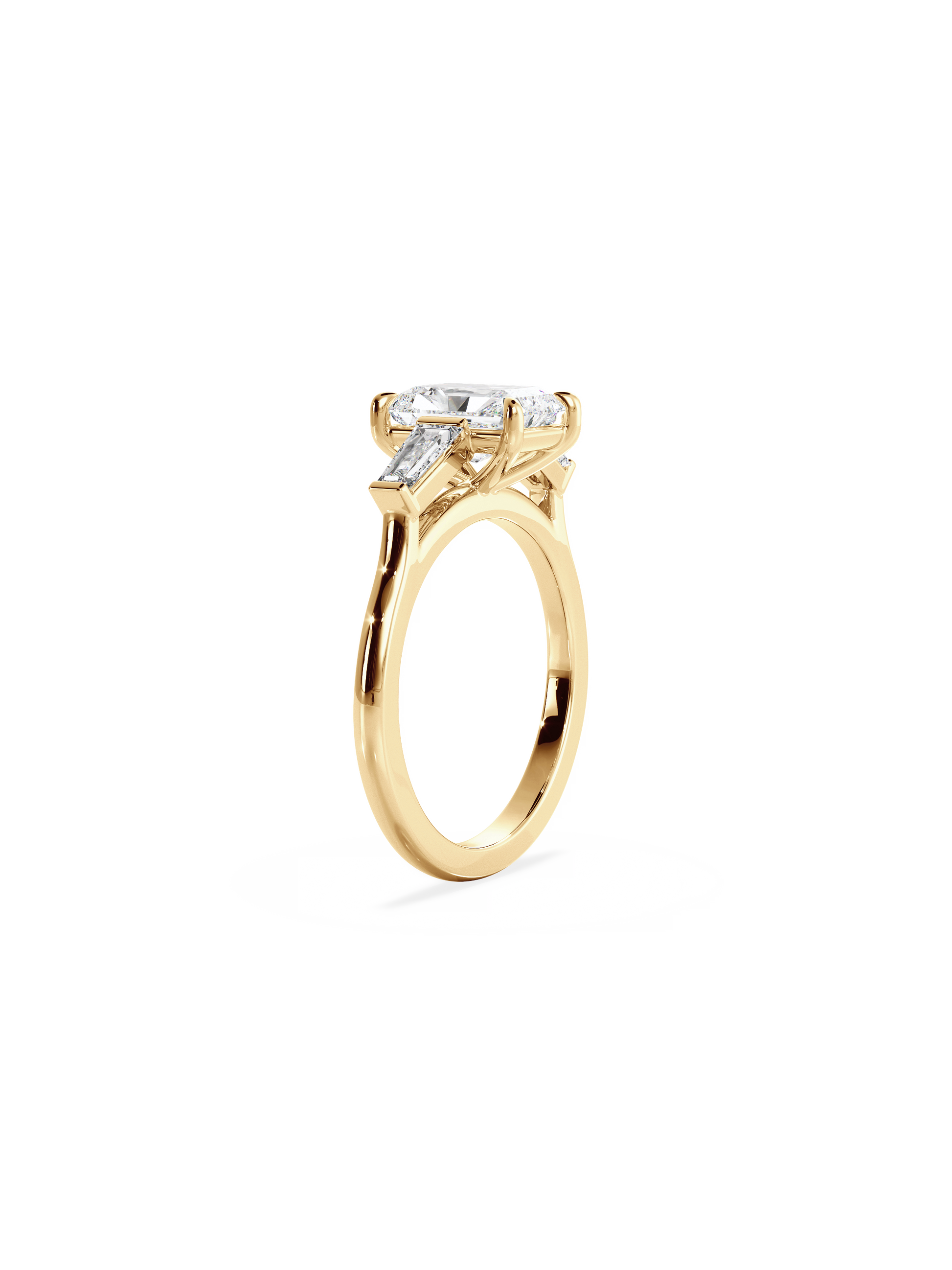 2 CT Round Three Stones Lab Grown Diamond Engagement Ring