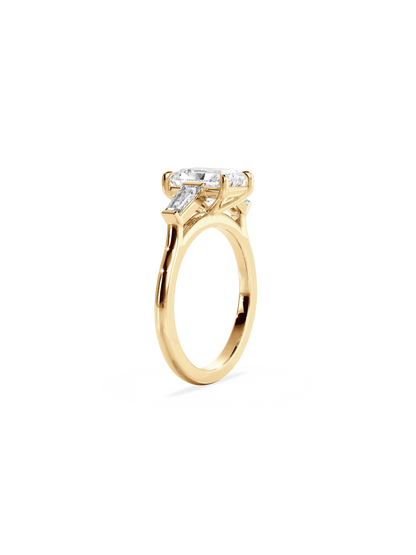 2 CT Round Three Stones Lab Grown Diamond Engagement Ring