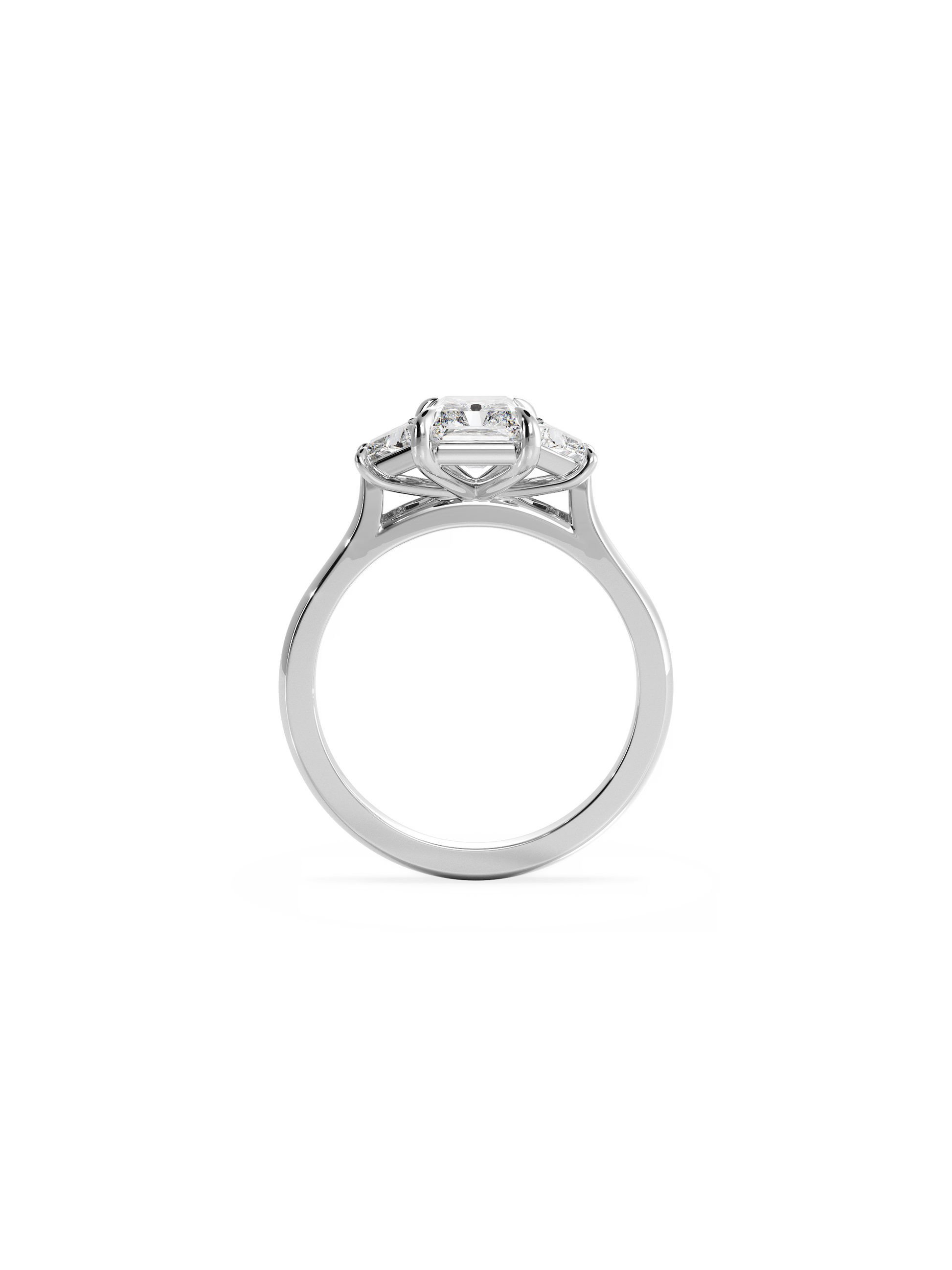 2 CT Round Three Stones Lab Grown Diamond Engagement Ring