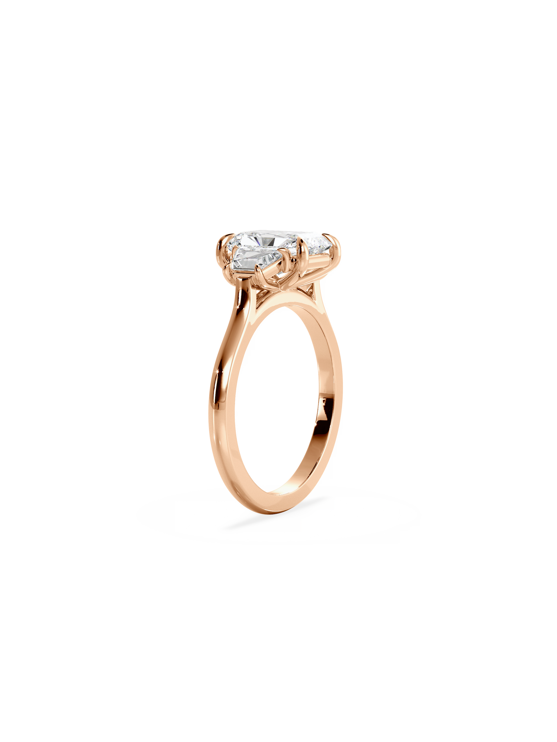 2 CT Round Three Stones Lab Grown Diamond Engagement Ring