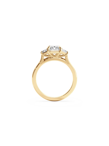 2 CT Round Three Stones Lab Grown Diamond Engagement Ring