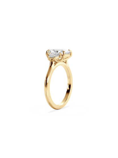 2 CT Round Three Stones Lab Grown Diamond Engagement Ring