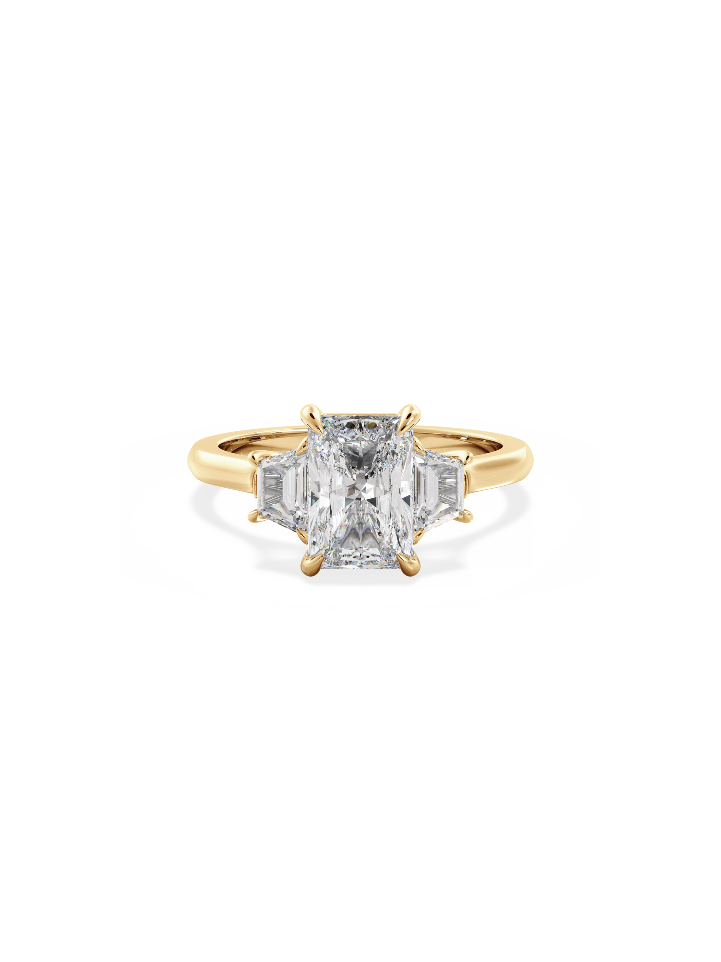2 CT Round Three Stones Lab Grown Diamond Engagement Ring