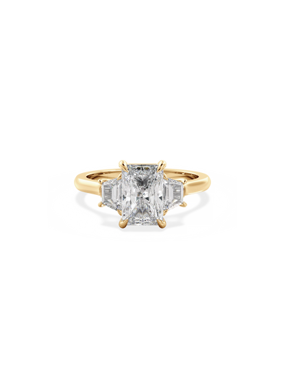 2 CT Round Three Stones Lab Grown Diamond Engagement Ring