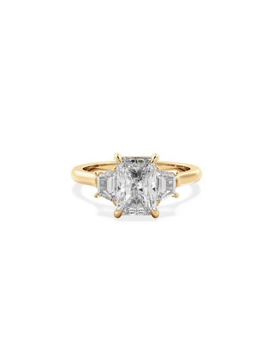 2 CT Round Three Stones Lab Grown Diamond Engagement Ring