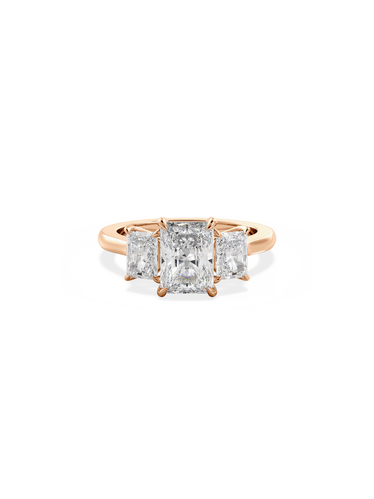 2 CT Round Three Stones Lab Grown Diamond Engagement Ring