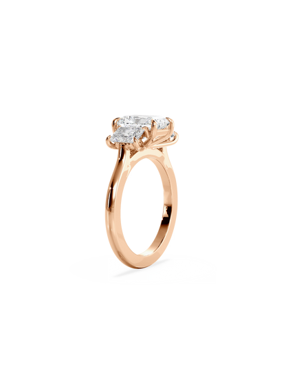 2 CT Round Three Stones Lab Grown Diamond Engagement Ring