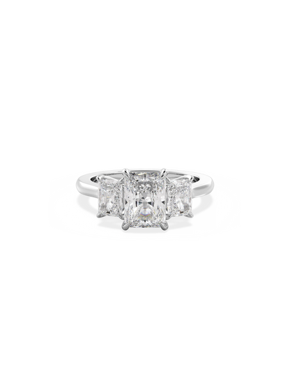 2 CT Round Three Stones Lab Grown Diamond Engagement Ring