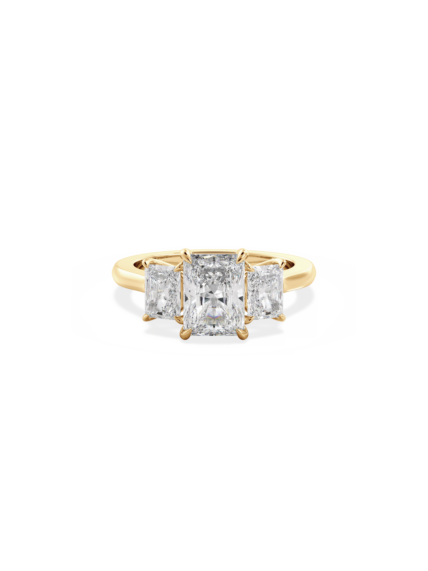 2 CT Round Three Stones Lab Grown Diamond Engagement Ring