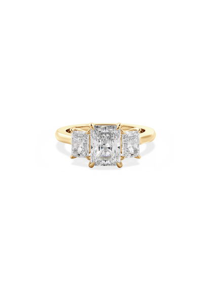 2 CT Round Three Stones Lab Grown Diamond Engagement Ring