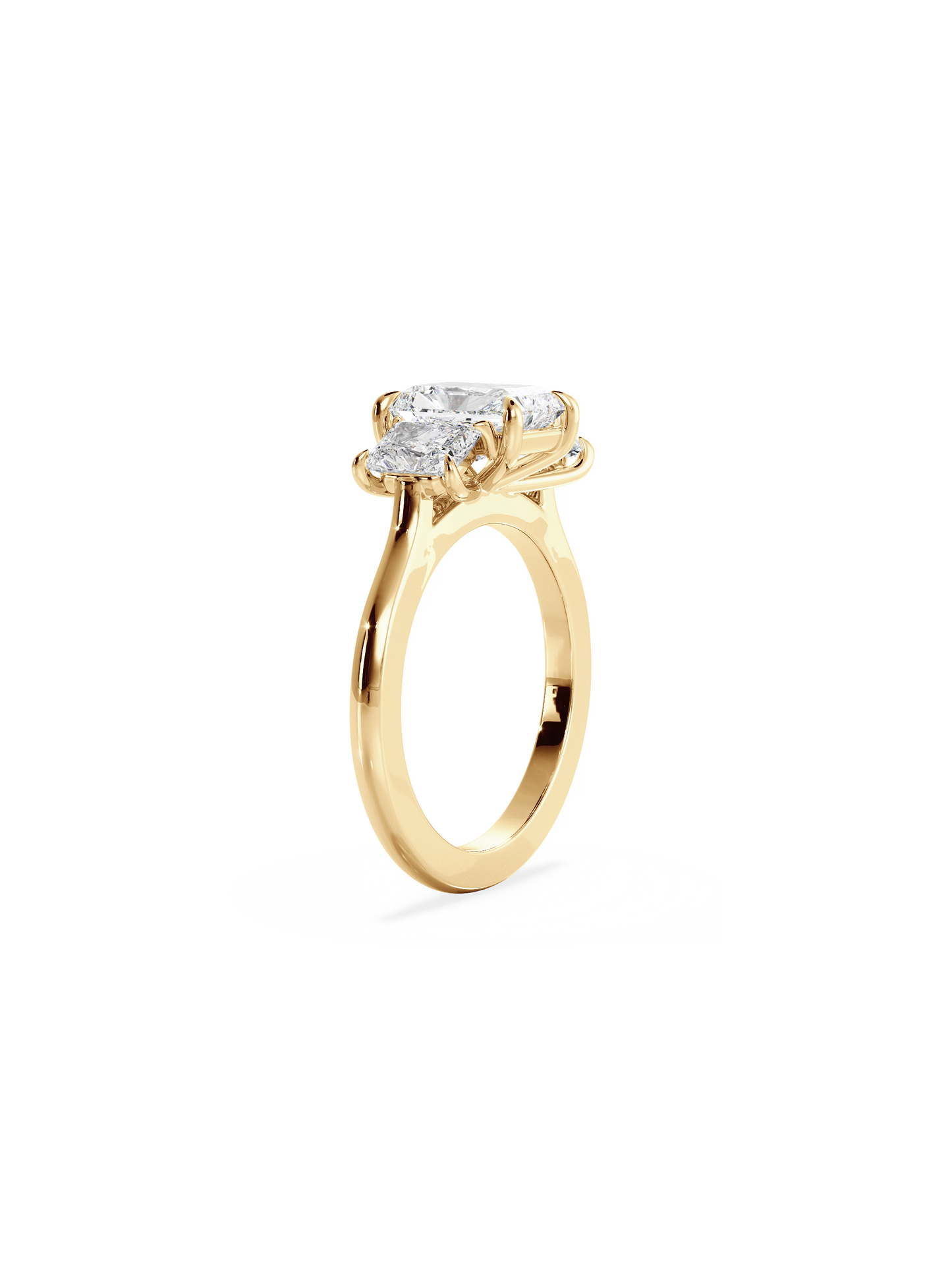 2 CT Round Three Stones Lab Grown Diamond Engagement Ring